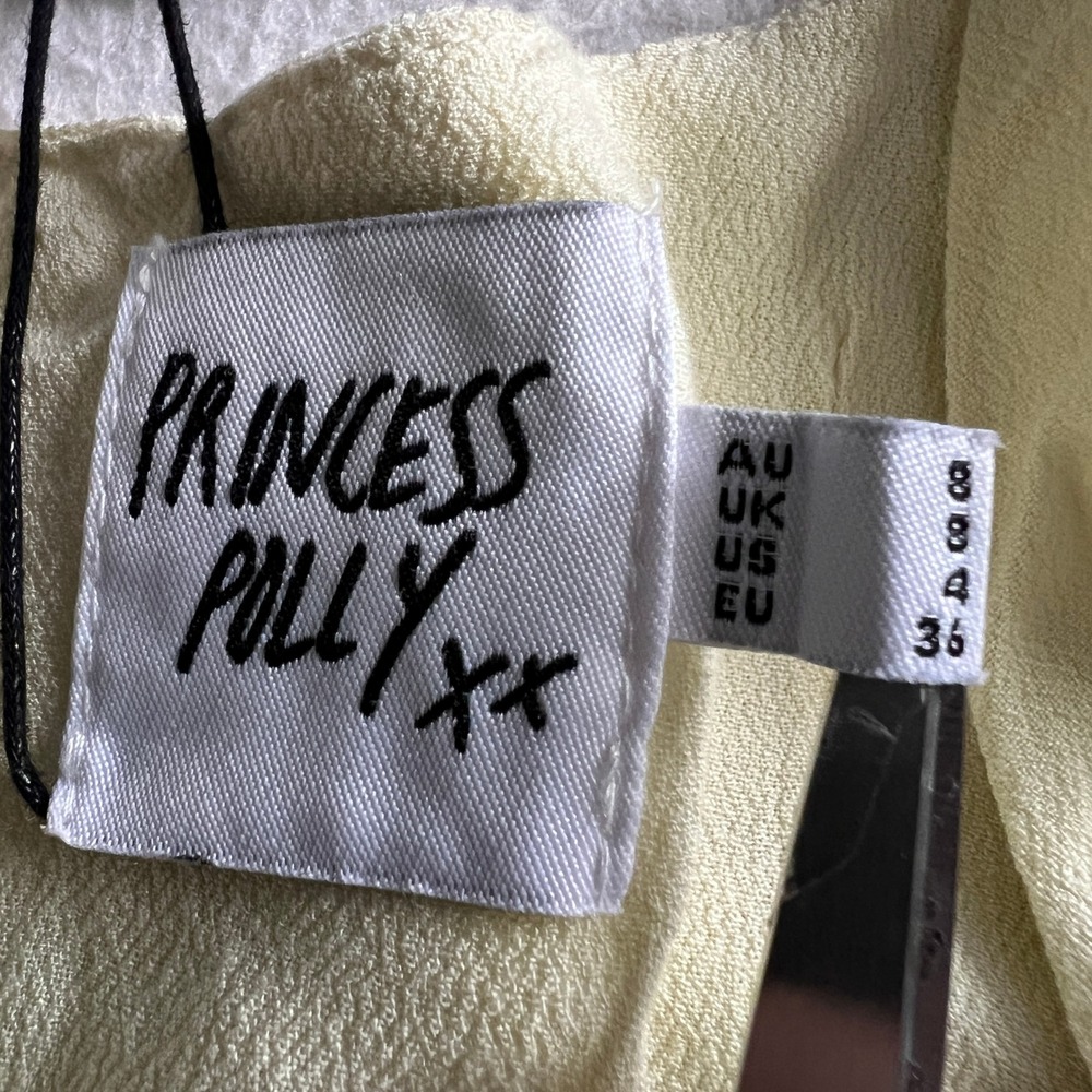 Princess Polly Pale Yellow Maxi Dress with Front Slit - Picture 4 of 9